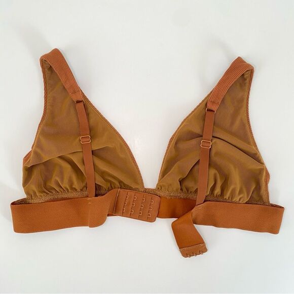 Skims Soft Lounge Plunge Bralette - Copper - 4x - Picture 4 of 6